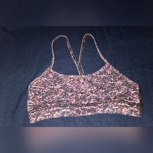 Lululemon Athletica Women's Pink and Black Sports Bra